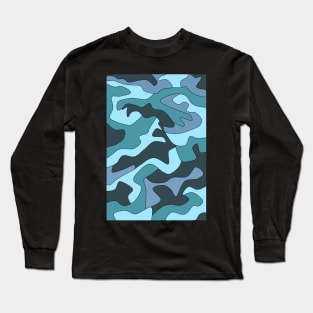 Teal Camo Long Sleeve T-Shirt